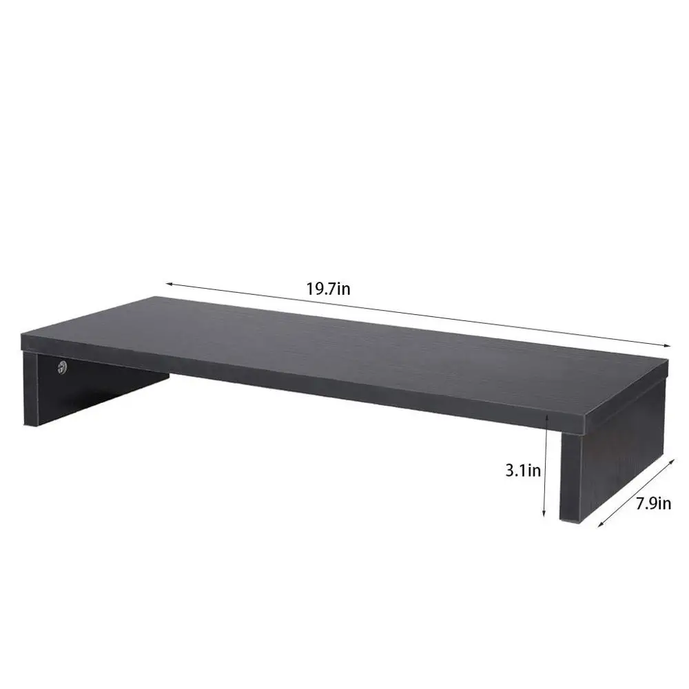 bamboo wood computer monitor riser desk monitor stand desktop stand organizer