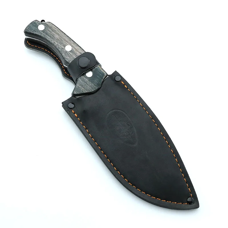 Outdoor Camping Hidden Canyon Hunting Knife Saddle Mountain Skinner Fixed Blade Knife Integral Hunter Knives with Wood Handle