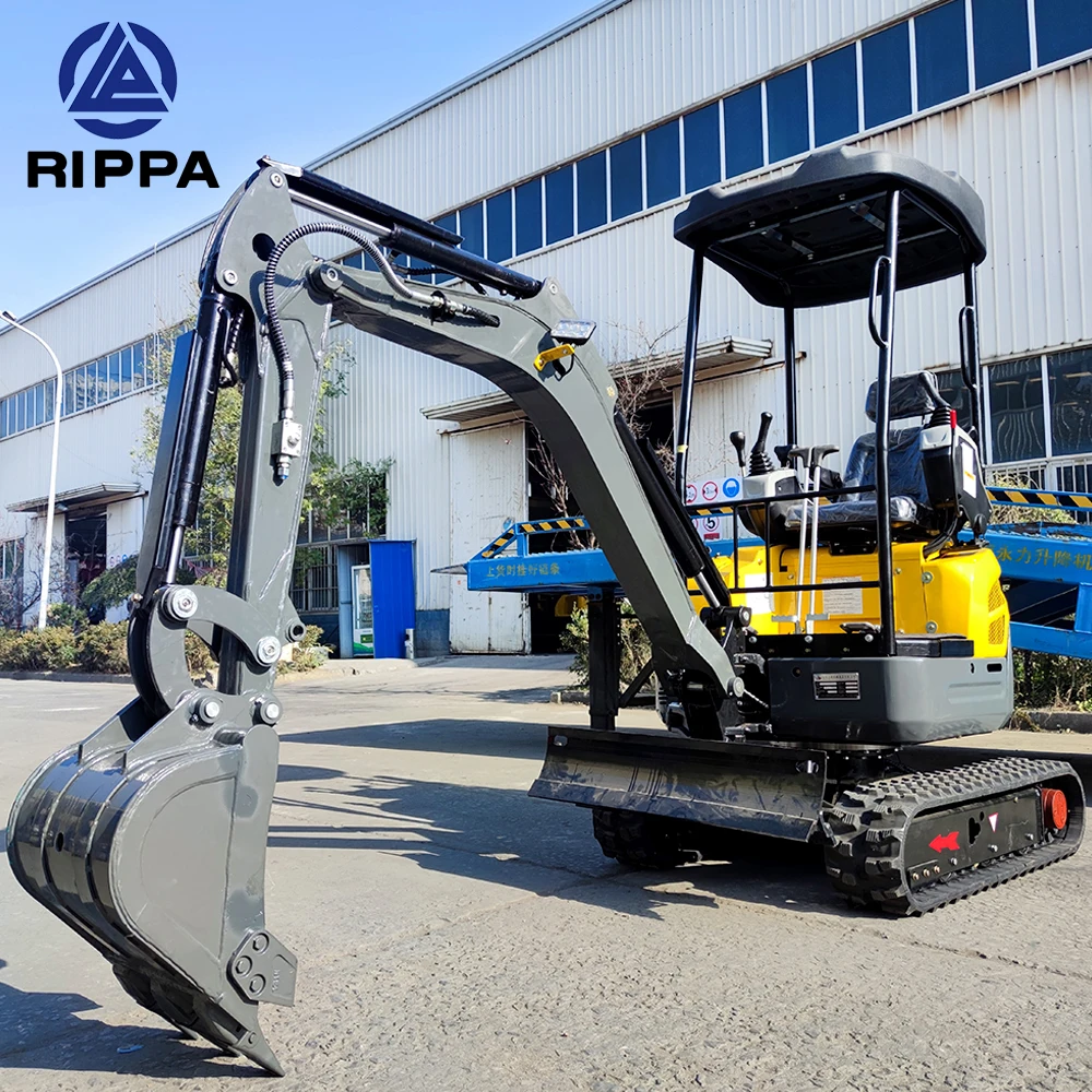 Rippa Mini Excavator Manufacturer Earth-moving Machinery 1 2 1.5 3 Ton Small Micro Mini excavator Digger