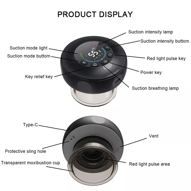 Hot Selling Electric Cupping Therapy Back Massager Vacuum Suction Cups Electric Cupping Set for cellulite