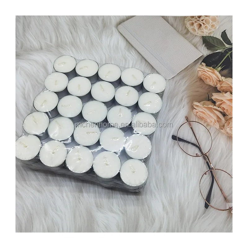 Wholesale cheap round tea lamp candles odorless candles for home decoration
