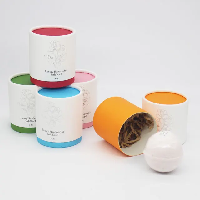 wholesale custom order bath bomb packaging boxes glossy lid base paper soap luxury boxes for bath bombs