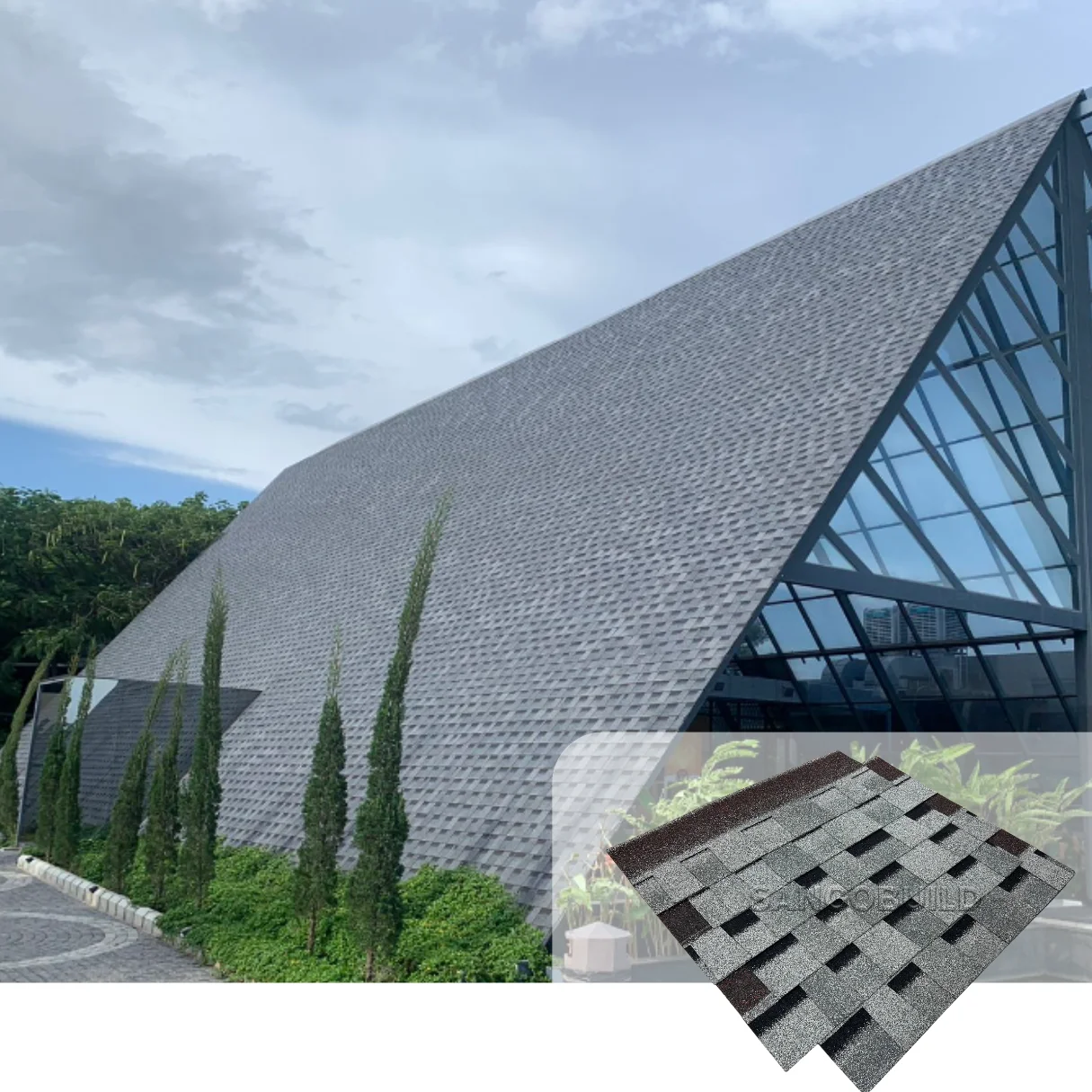 Multiple Architectural Algae Resistant Asphalt Roofing Shingle Bitumen Roofing Sheet