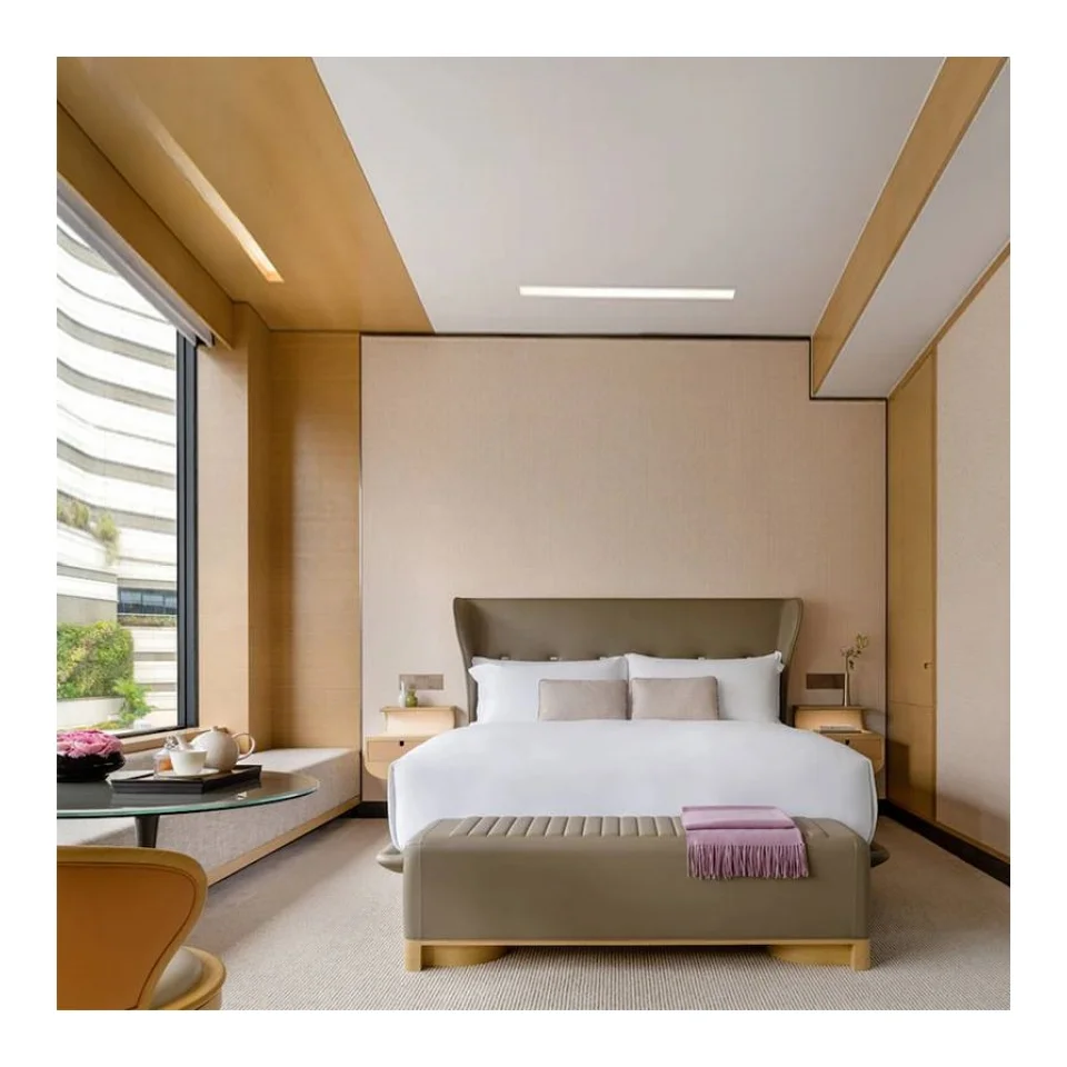 Factory modern simple customized hotel furniture used 5 star hotel bed room furniture set