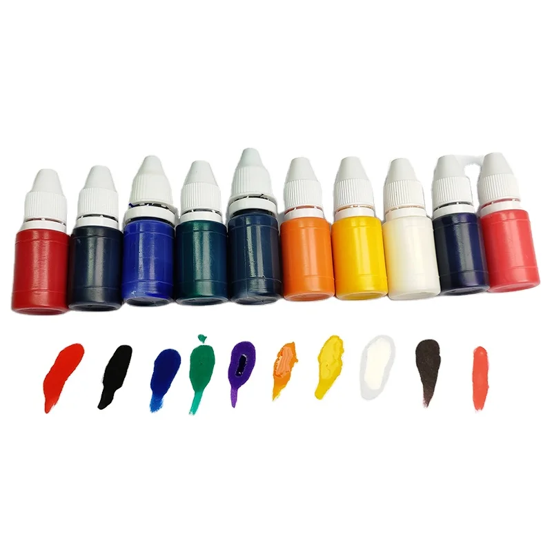 10ml 1000ml Color Waterproof Clothing Fabric Ink Self Inking Fabric Stamp Ink For Fabric Clothes