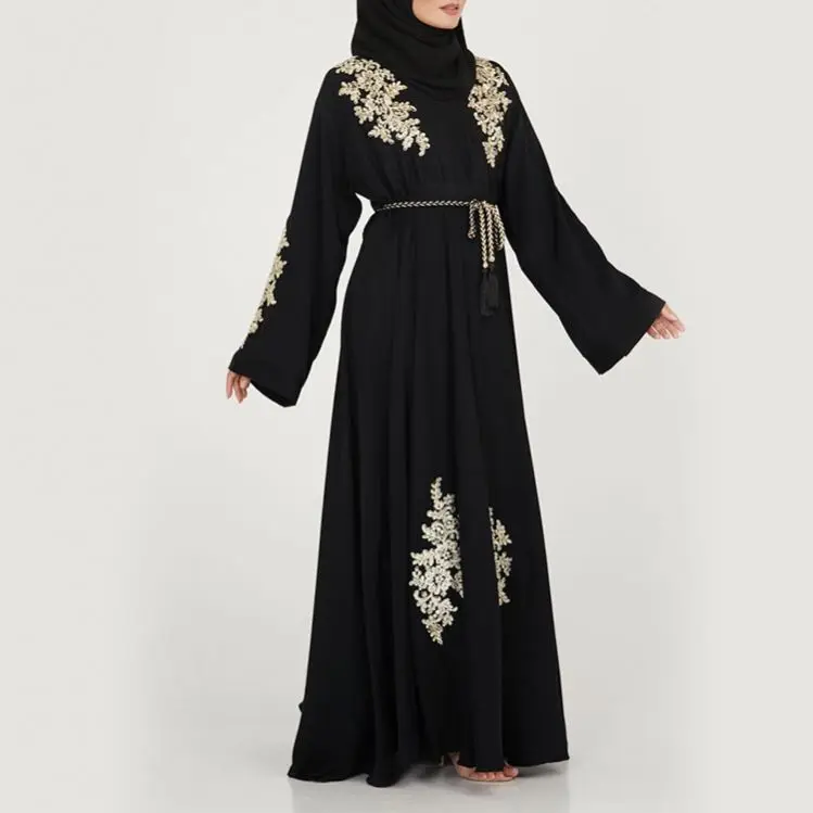 Модный мусульманский повседневный дизайн женский Jubah Dubai для черной Абайи