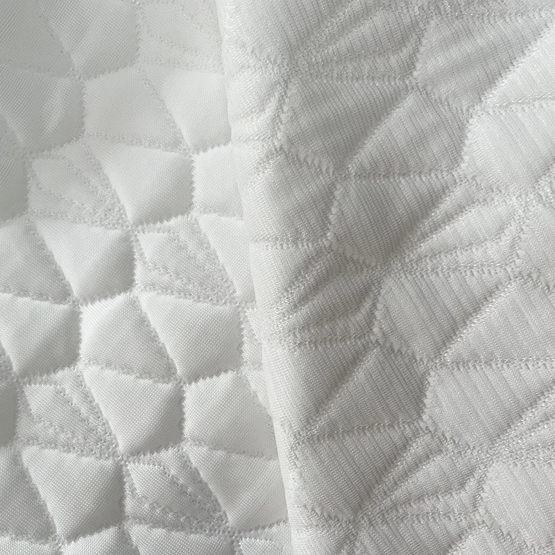 Haichun Home Textiles Fabric PE Small Diamond Pattern Knitted Solid Color Cooling Mattress Fabric