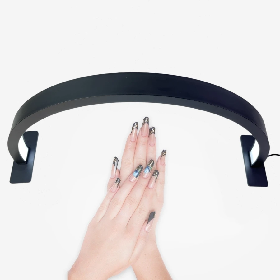 24 inch Arch Beauty Light Table Nail Lamp 30W LED Half Moon RIng Light for Nails Tattoo Salon