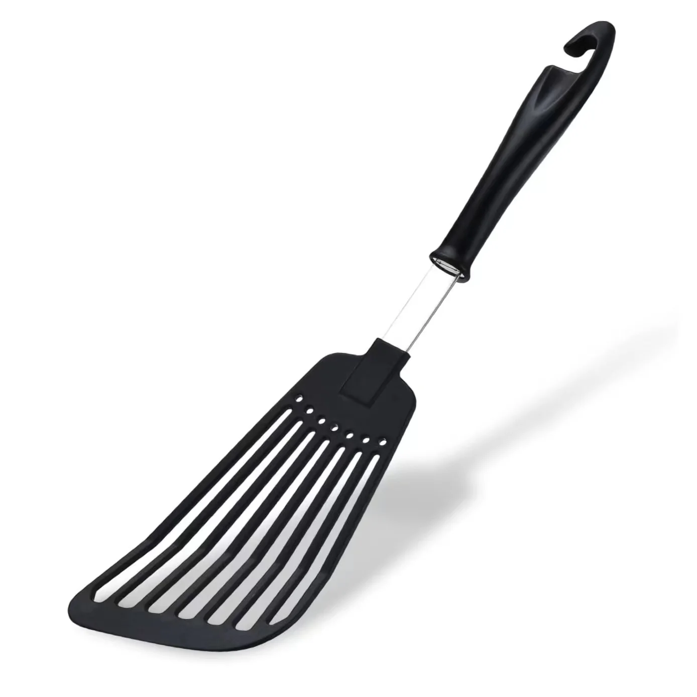 Nonstick Cookware Wide Nylon Blade Spatulas Rubber Turners Kitchen Tool Sturdy Slotted Spatula for Fish Egg Meat