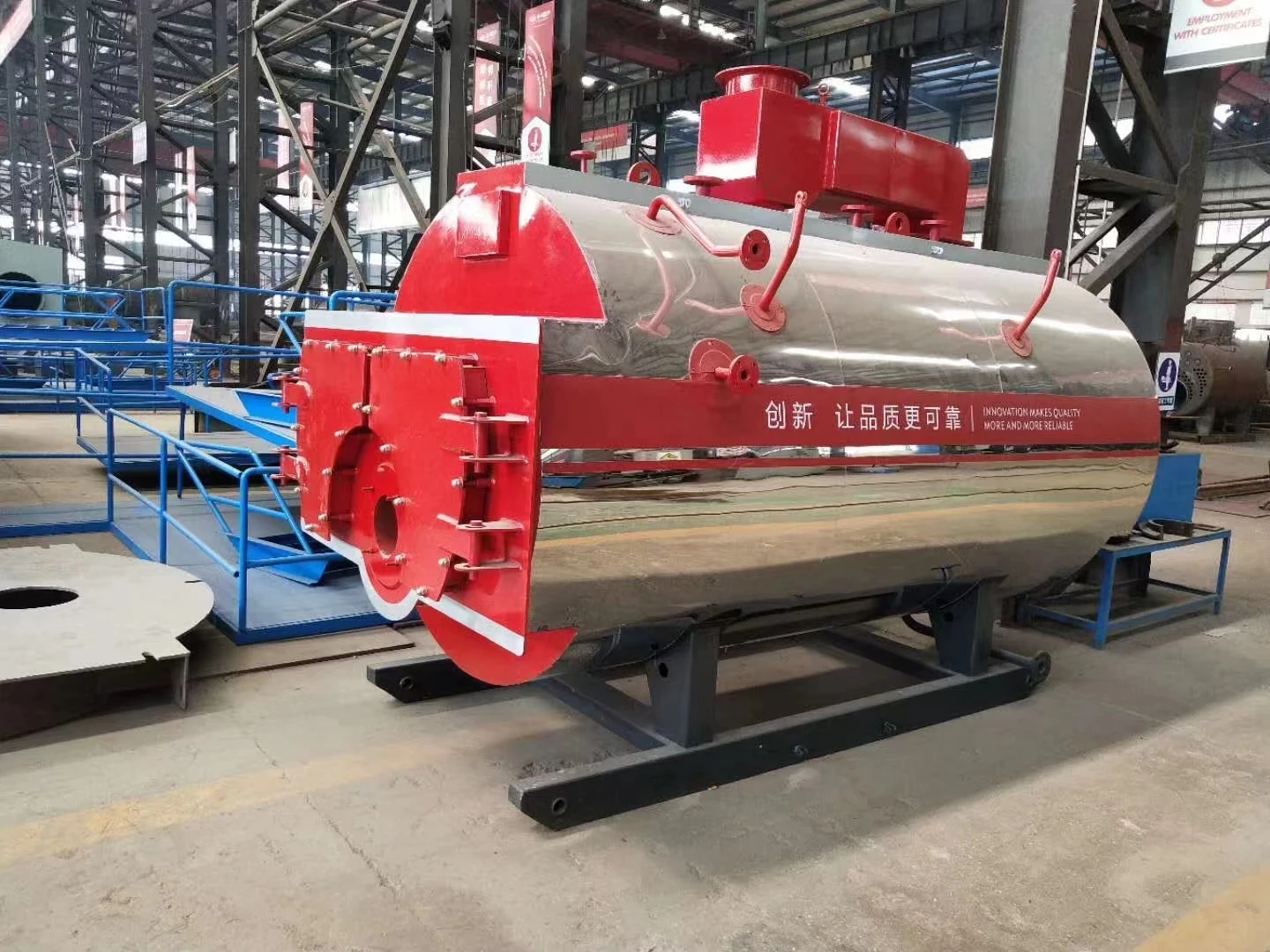 Free of inspection low nitrogen 2t natural gas evaporator food electronic industrial steam generator spot commercial boiler