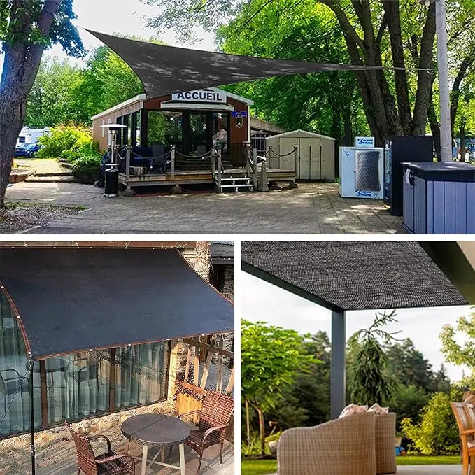 Black Sun Shade Net, Mesh Sun Shade Tarp, Sunblock Shade Cloths for Plants Cover, Greenhouse, Patio,Tomatoes