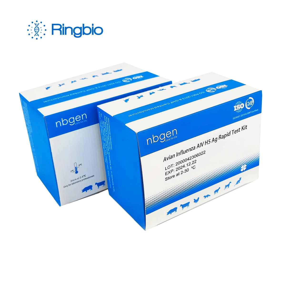 Ringbio птичий грипп AIV а H5 Ag набор для экспресс-тестирования домашней птицы и дикой