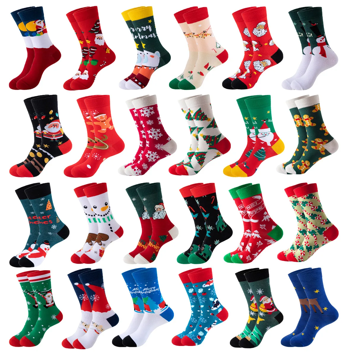 Custom Christmas Socks  Hot New New Year Party Style Christmas Socks Winter Warm Cotton Jacquard Pattern Sock