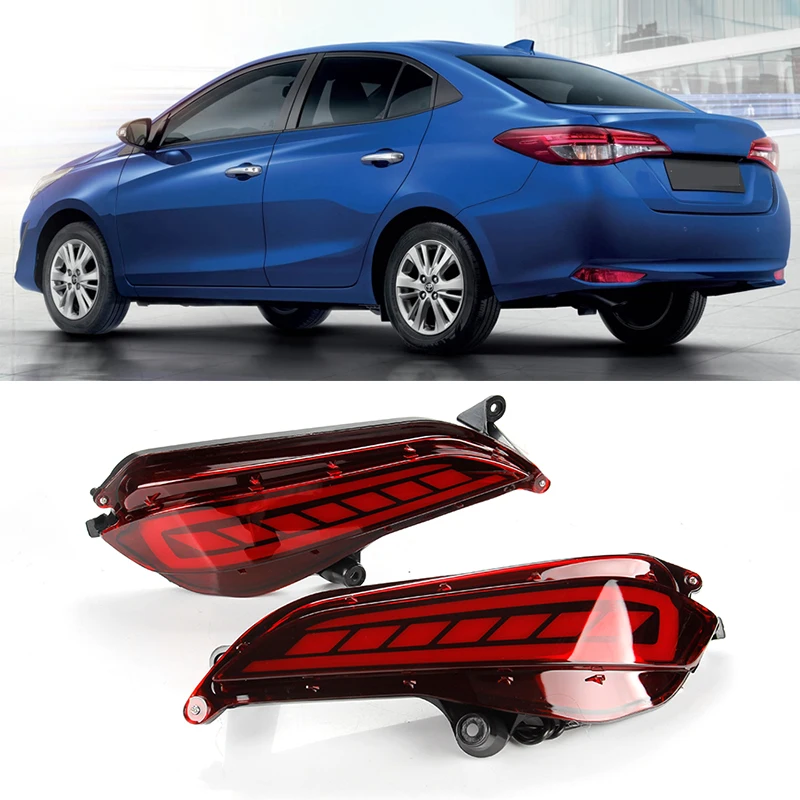  KEEN новый стиль для 2017 2018 2019 Toyota Yaris Автомобильный светодиодный задний бампер отражатель фонарь стояночный