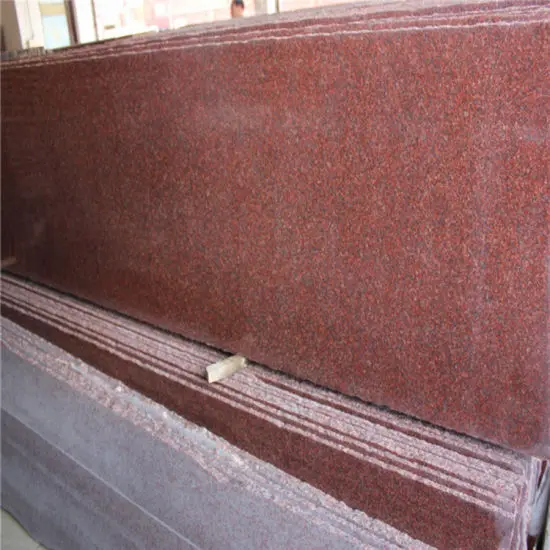 Polished Gem Red Granite Slab For Flooring Thickness Top Quality Utilized For The Interior And Exterior Decoration Purposes