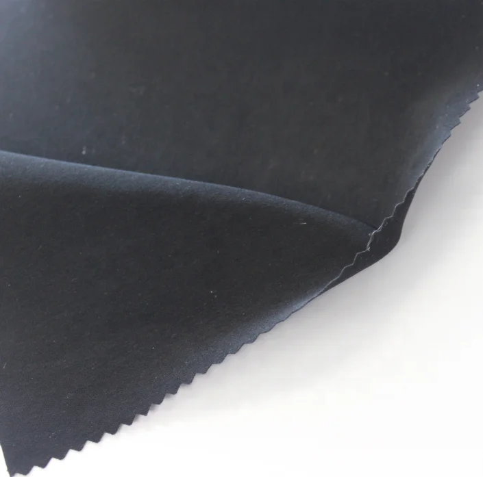 Formal Black 130--180gsm Peach Skin 100% Polyester Abaya Fabric  for Women Muslim Dress 2023 Dubai