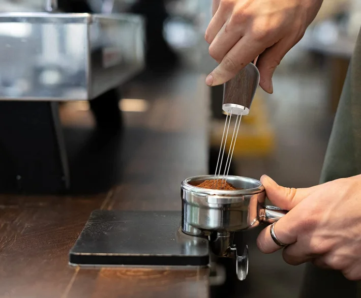 Профессиональная мешалка для кофе эспрессо инструмент распределения ручка из натурального дерева распределитель игл