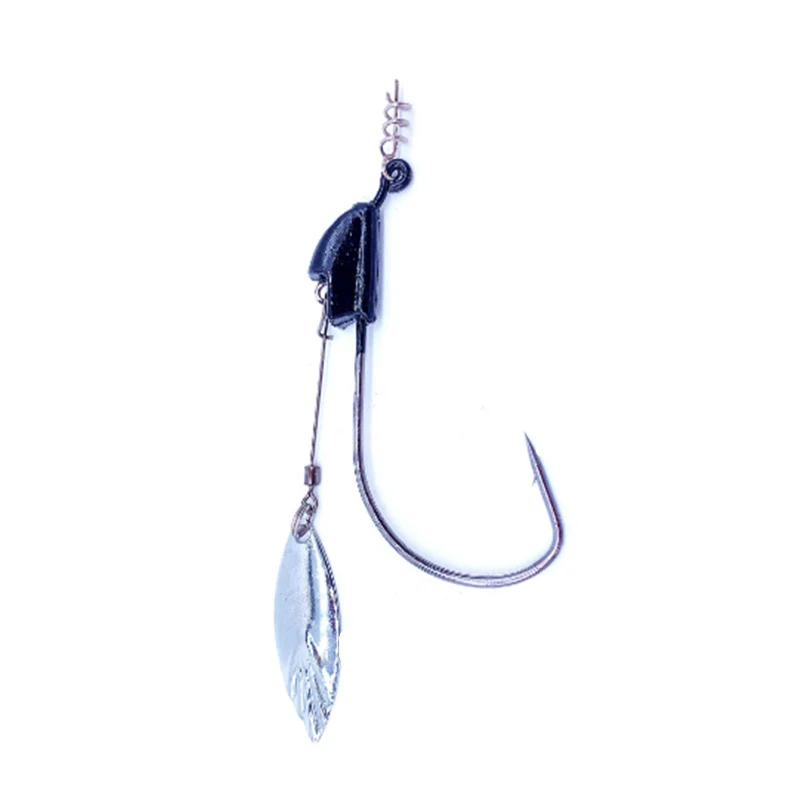 Rotating sequin fish hook with counterweight and plumb bob still attract more fish for a longer distance