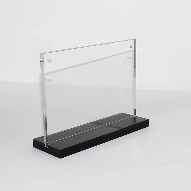 8X10 6X8 4X6 Inches A4 A5 A6 Gift Photo Frame Transparent Luxury Acrylic Magnetic Pictures Display with base