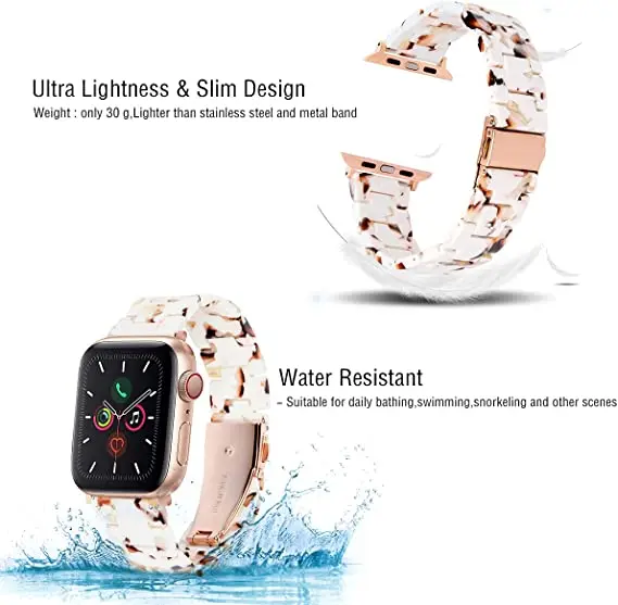 Полимерный ремешок для Apple Watch Ultra Band 8 7 49 44 40 42 38 41 45 мм прозрачная петля iWatch 6 se