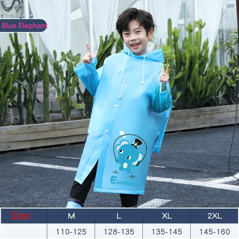 Sunday  Student Raincoats for Big Children Thickening Suits Ponchos Plastic Waterproof