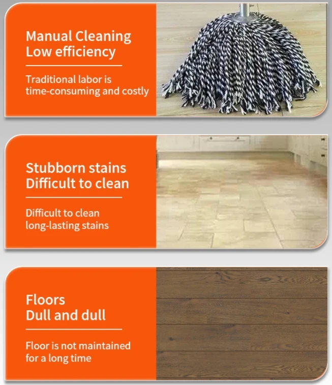 Commercial household floor scrubber sweeper marble floor cleaning machine 150rpm/min 150rpm single disc
