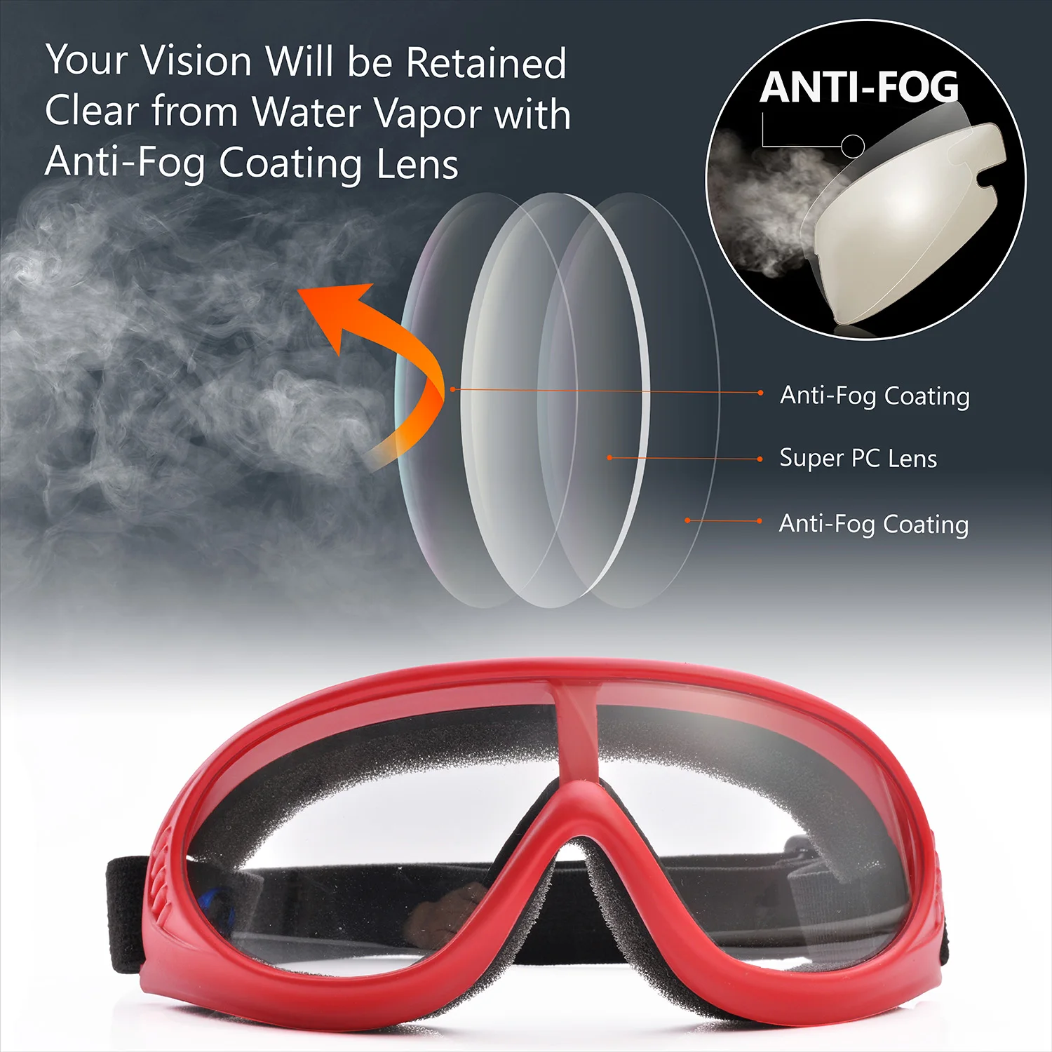 
SAFEYEAR Red Color Child Anti-blue high quality Safety glasses 
