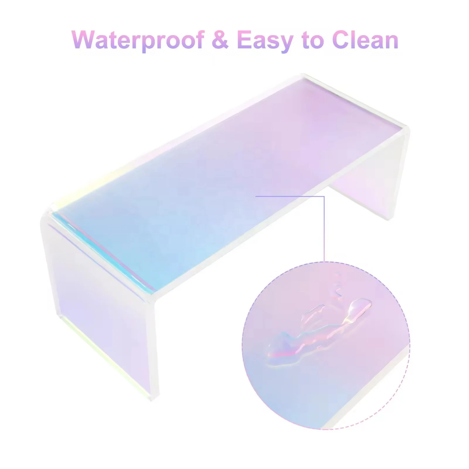 Wholesale Nordic Modern Simple Rainbow Acrylic Display Rack Salon Manicure Tool Hand Pillow Holder Nail Arm Rest