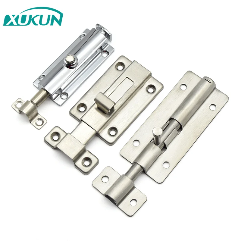 XK1005 3.5 inch Hotel Office Home Security Lock Chrome Window Security Press type Bolt Door Lock Latch Gate Cabinet Latch