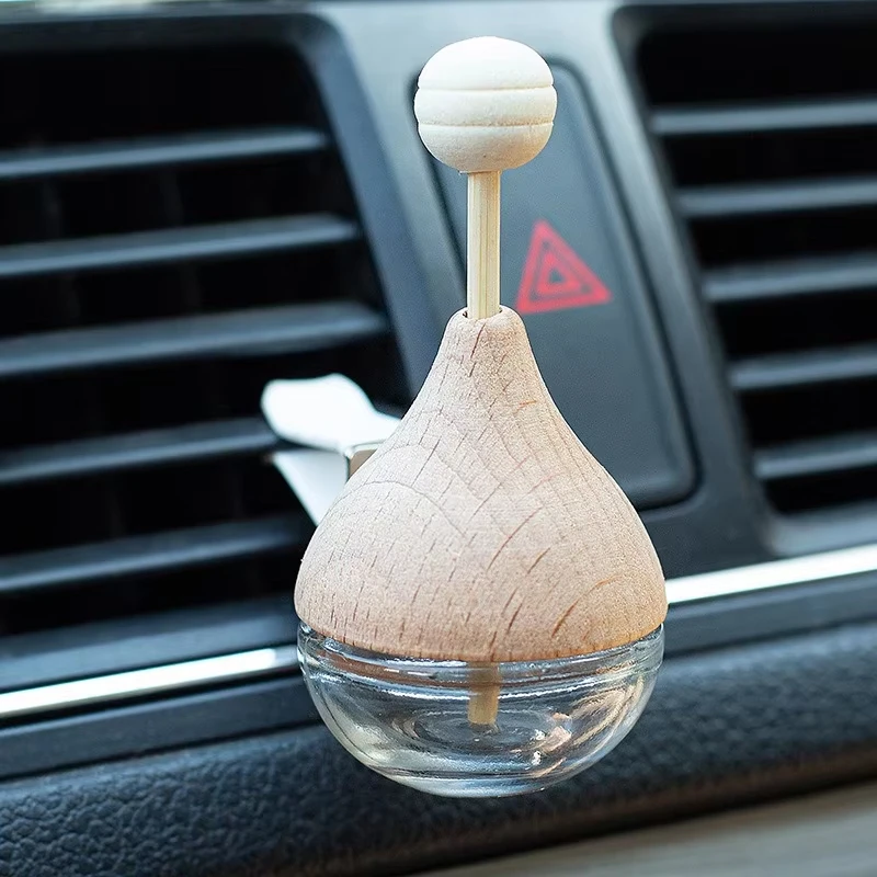 Car Aromatherapy clear empty perfume bottles 6Ml Mini Cute Glass Empty Car Hanging Perfume Diffuser Bottle