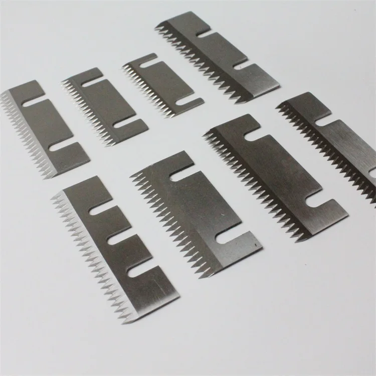 HSS Food Packaging Bag Serrated Cutting Knife Tooth Shape Blade In