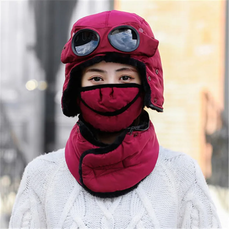 
Wholesale Sales Adjustable Of New Lei Feng Hat, Plus Fleece Cold Cycling Ear Warmer Cotton Hat Russian Ushanka 