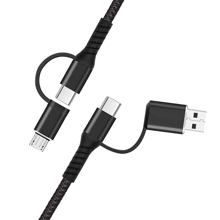 Fast Charger Data Cable for Samsung iPhone Type C to Micro Usb C To Lighting Cable 4 in 1 Multi for USB Apple Cable