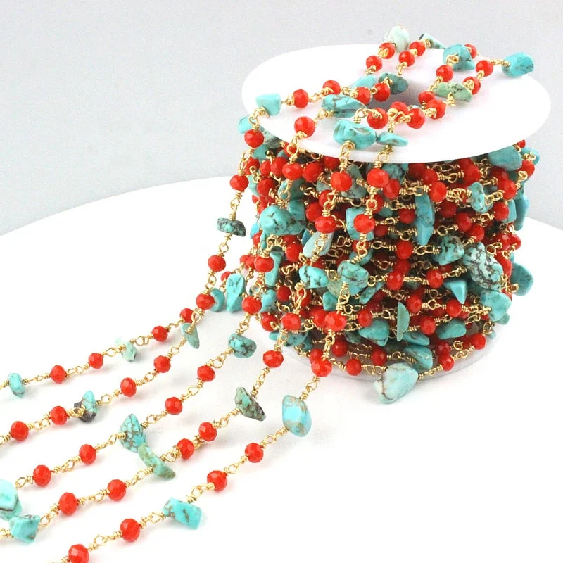 CH-HDB0066 High quality plated rosary chain,fashion irregular shape rosary chain for jewelry,bracelet/necklace accessories