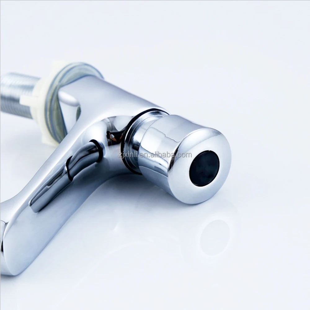 X10087 Deck Mounted Chrome Brass Material of Self Closing Time Extended Tap