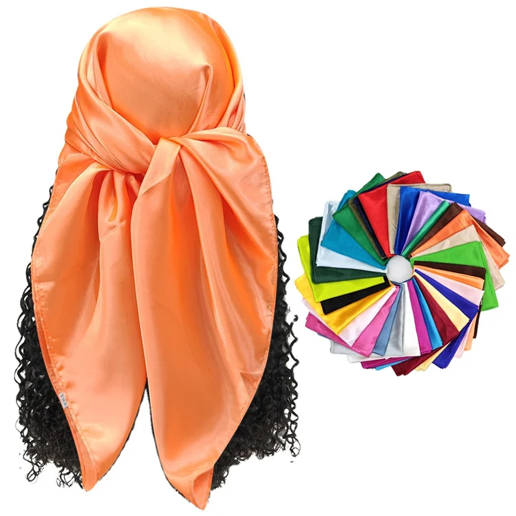 Custom Printed Paisley Polyester Cotton Bandana Square Scarf Luxury Flower Printing Silk Hair Bandana With Logo