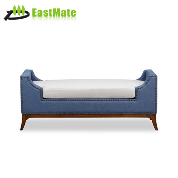 Factory direct Wooden Frame bench with bolster pillows bed end stools