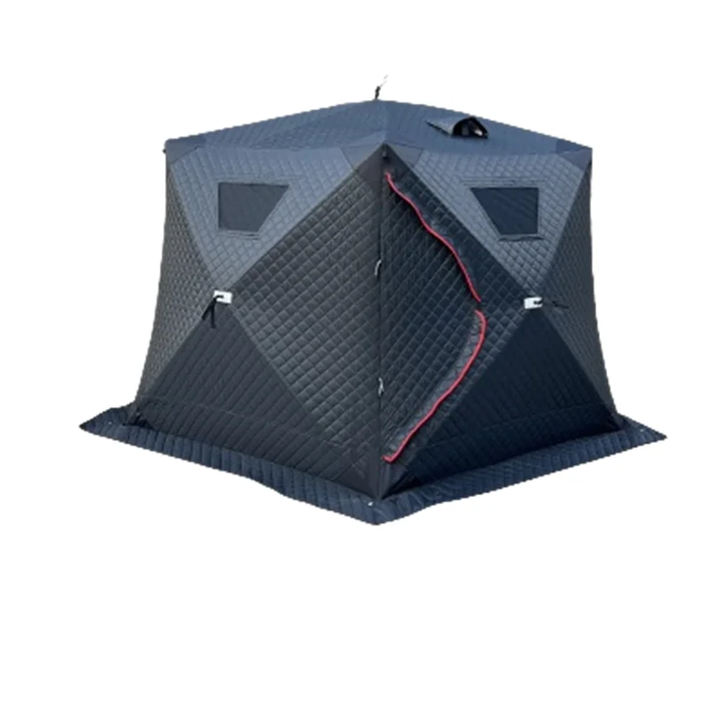 Портативная Изолированная Мобильная палатка для зимней подледной рыбалки водонепроницаемый и автоматический Стекловолоконный столб для наружного использования