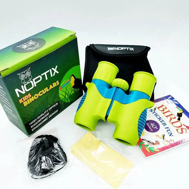 Foreseen 8x21 rubber binoculars promotional gift binocular telescope  for Boys and Girls
