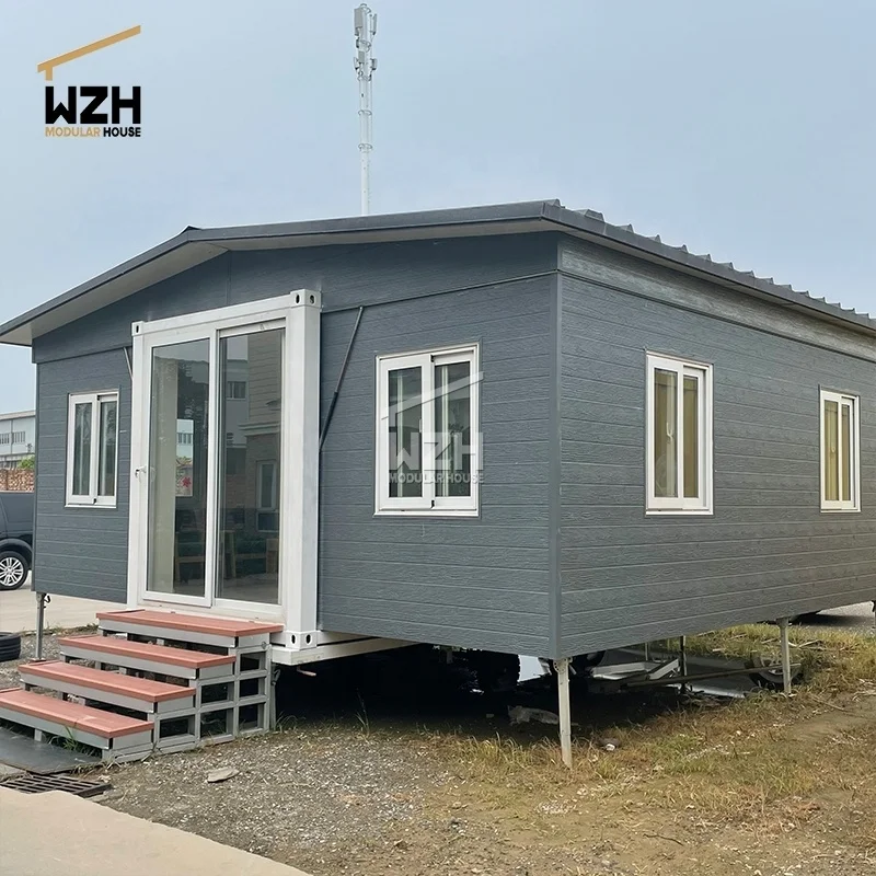 Factory Custom Mobile Home Built To Live In Modular Container Home Wzh Expandable Container House With Ce Certificate