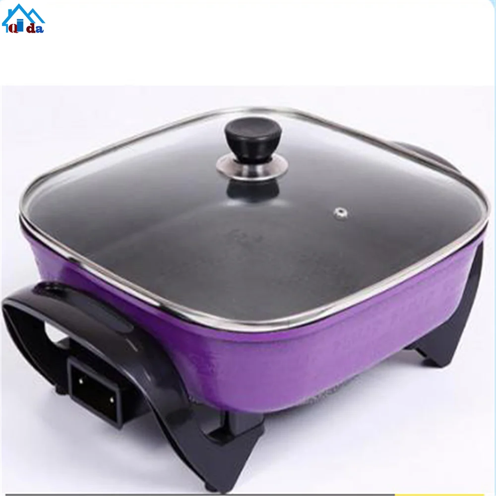 Hot sale household electric Square sun and moon pot portable fast and durable electric cooker pan easy clean non-stick pan