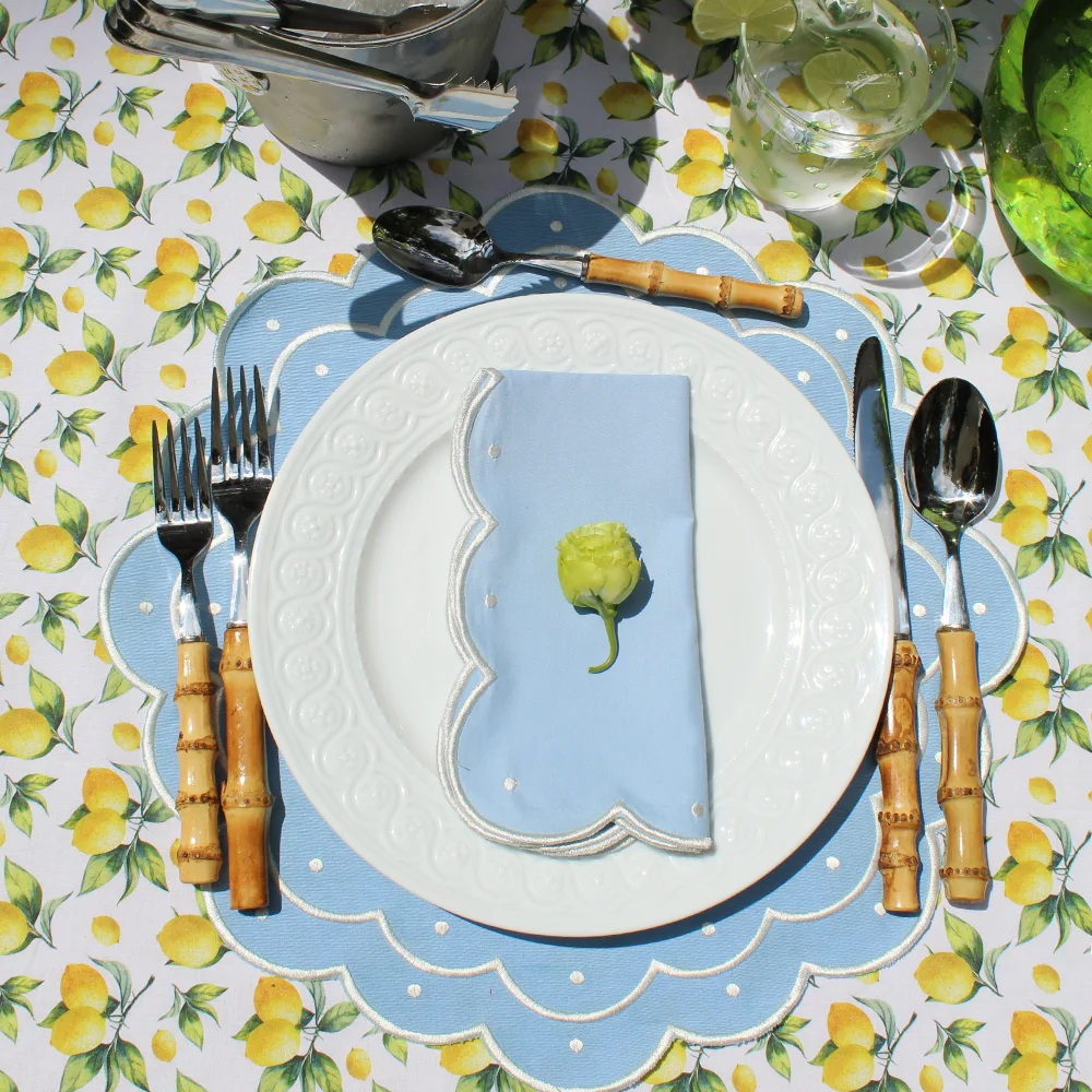 Double Table Place Mats Plaid Style Cotton Cloth Napkin for Country Kitchen Table Styling Round Pattern Paper Placemats Weddings