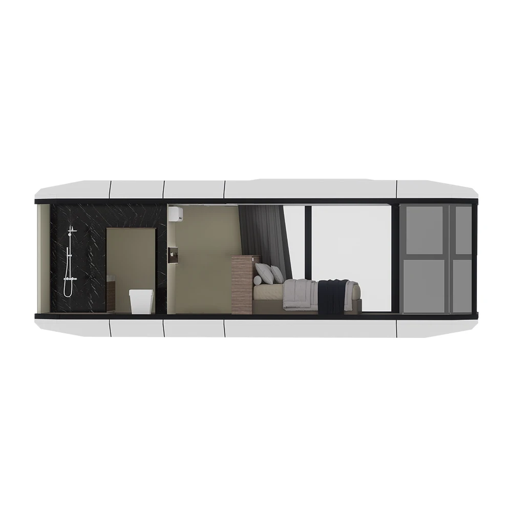 2024 prefab container houses prefabricated capsule bed sleeping pods homes 2 bedroom modern with bathroom