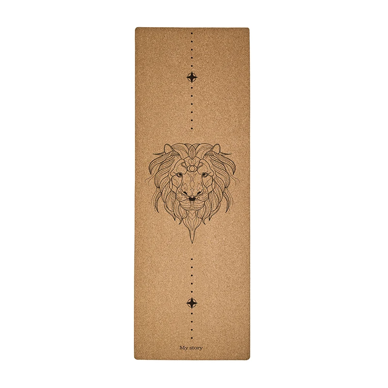 
Wholesale High Quality Bird Pattern Organic Cork Natural Rubber Yoga Mat Manufacturer 