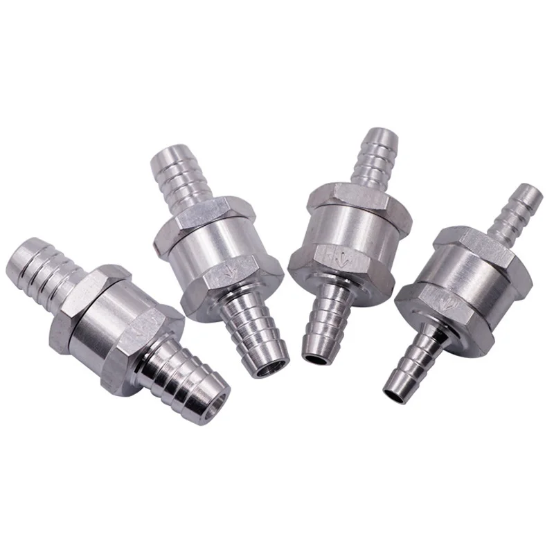 Fuel Non Return Check Valve 6/8/10/12mm Aluminium Alloy Petrol Diesel Water Fuel Line One Way