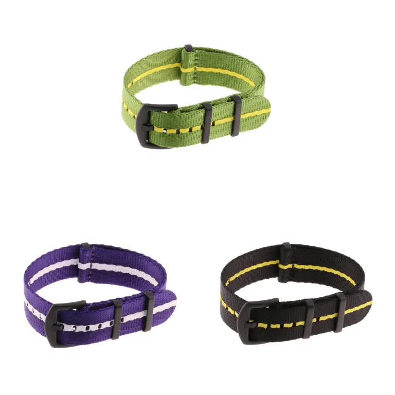Premium Nylon Fabric Seatbelt Nylon Watch Strap Glossy Nylon Watch bands 18mm  20mm 22mm 24mm