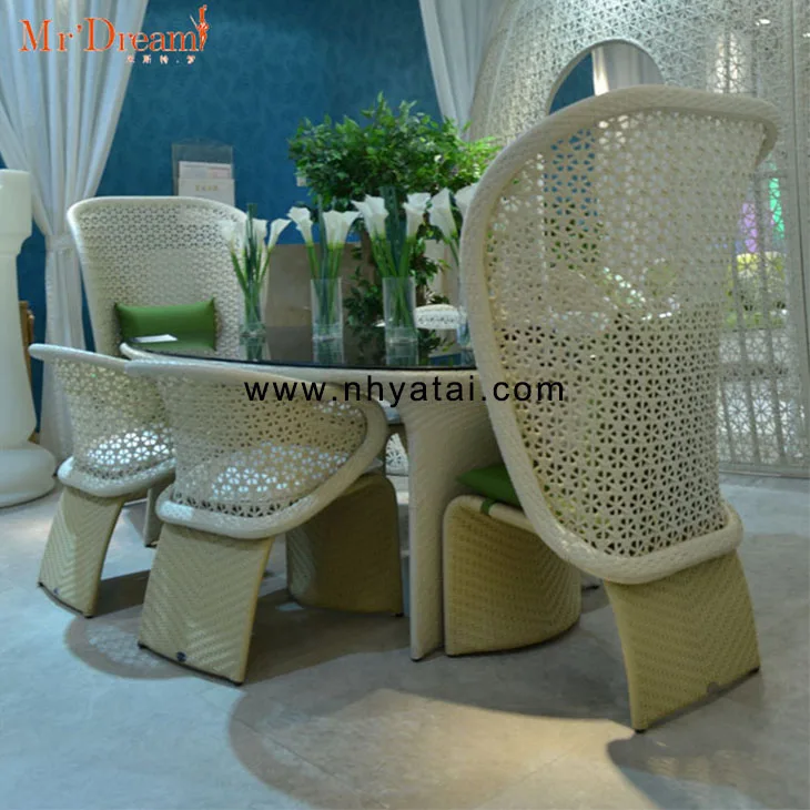 Mr.Dream modern leisure high quality rattan dining furniture garden sets outdoor furniture