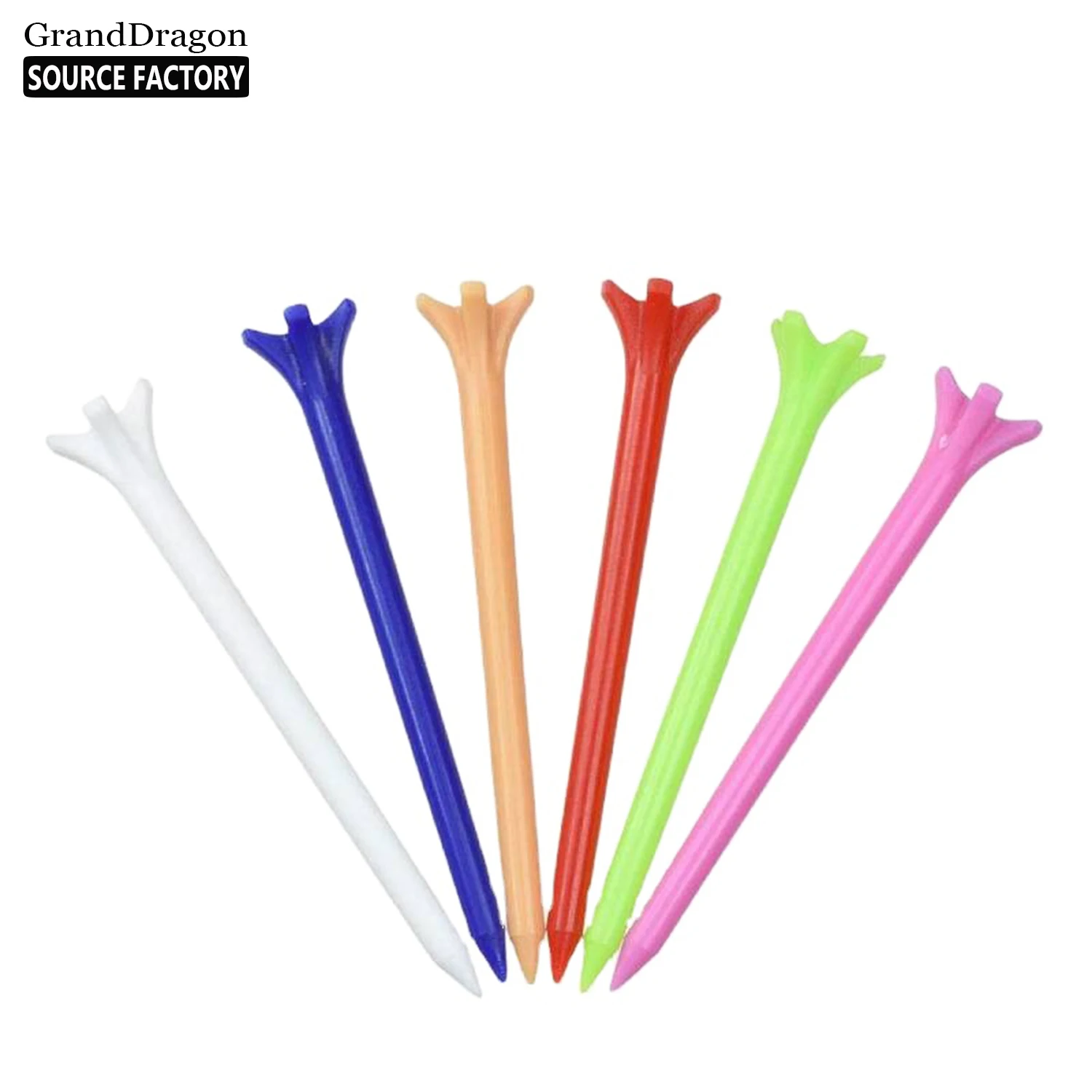 OEM Manufacturer Various colors Plastic Golf Tee Custom Logo Bulk Golf tees