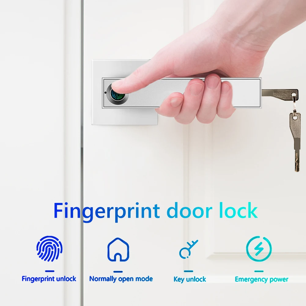 Fingerprint Lock Smart Electronic Door Lock Home Security Key Handle Lock