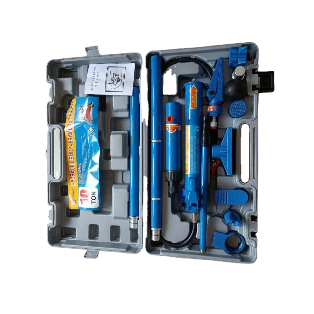 High quality portable powerful hydraulic jack body repair kit, extended hose lifting oil cylinder frame puller car body repair